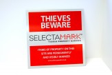 SelectaMARK Outdoor Warning Sign (30x30cm)